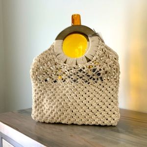 NWT - Handbag Round Wooden Handles